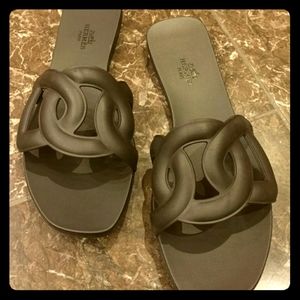 Hermes aloha sandel size 39 Black